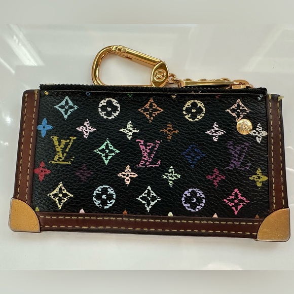Louis Vuitton Multi-Colored Coin Pouch with Keychain - Picture 2 of 4